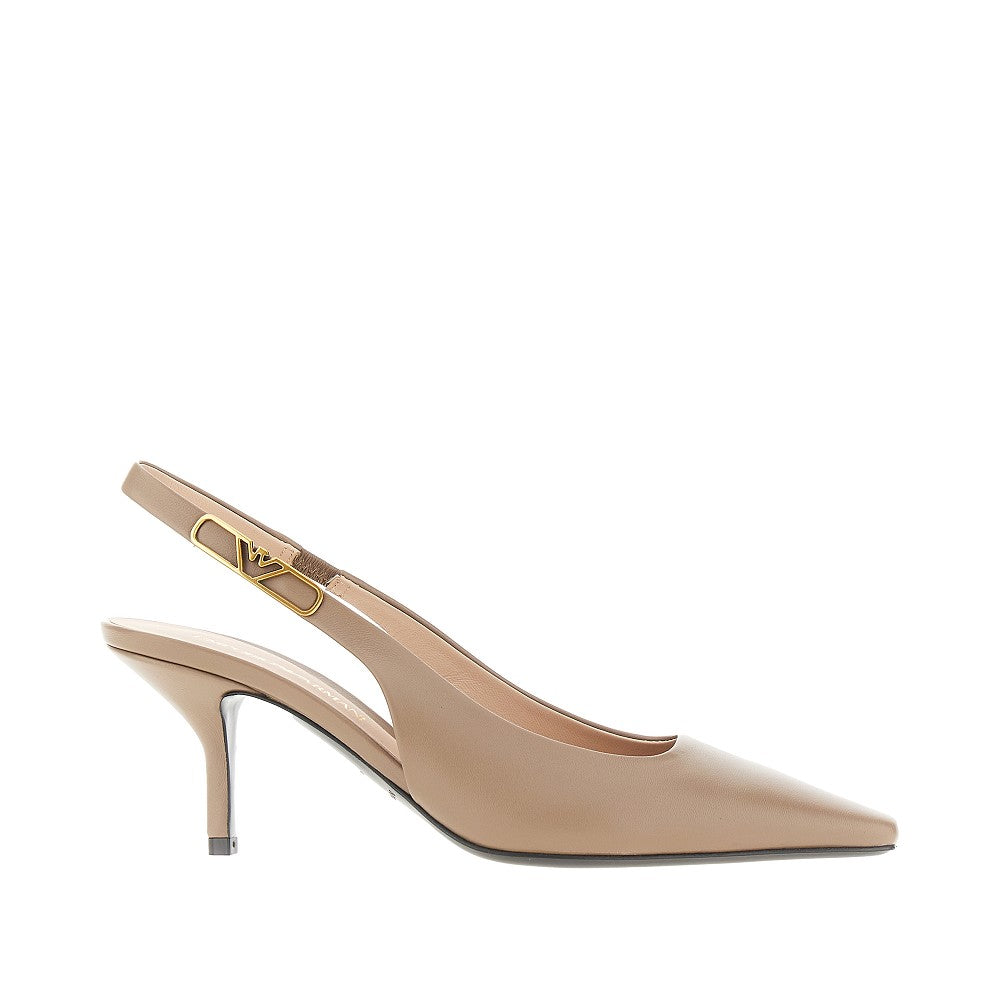 EMPORIO ARMANI 36 nappa leather slingback pumps
