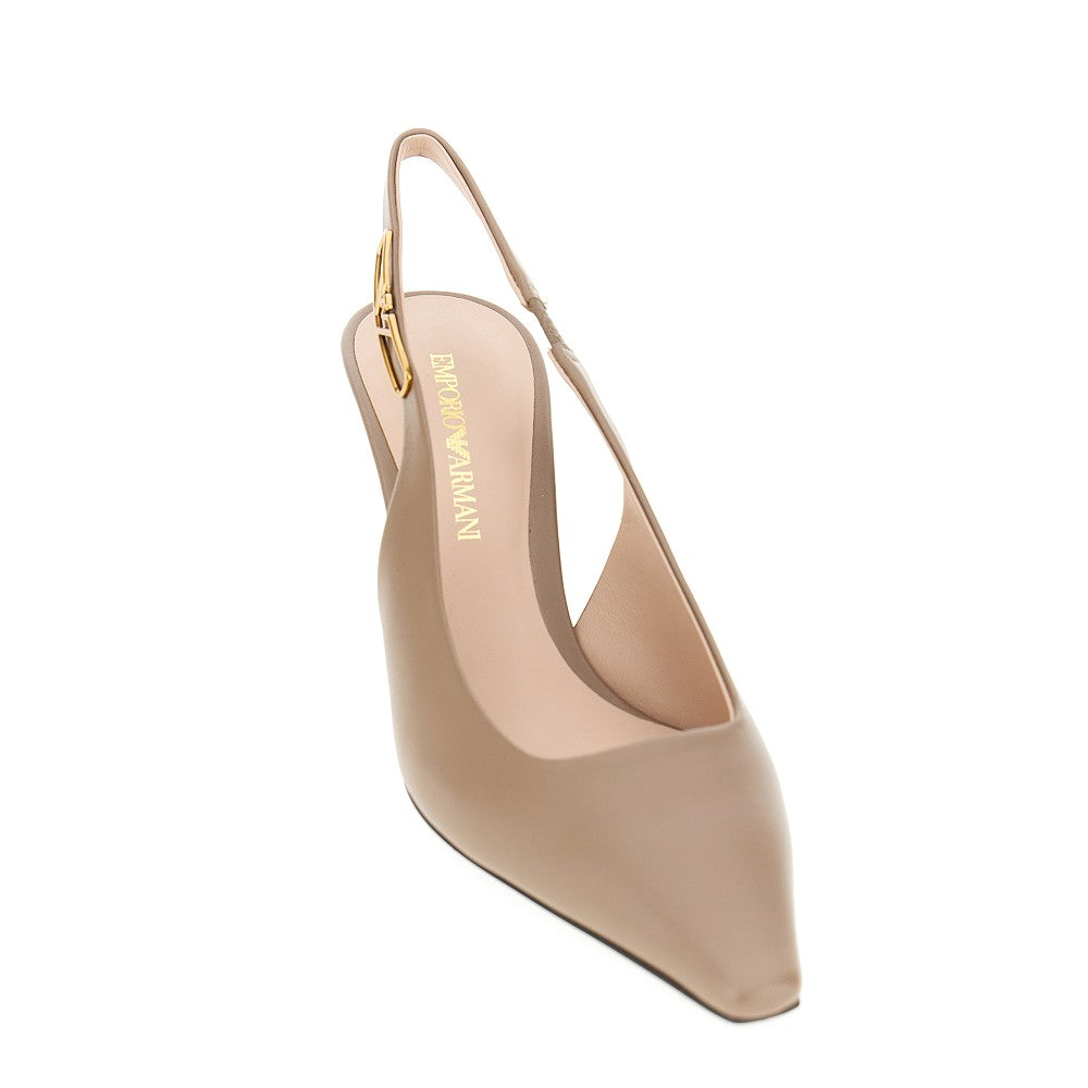 EMPORIO ARMANI 36 nappa leather slingback pumps