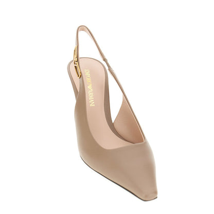 EMPORIO ARMANI 36 nappa leather slingback pumps