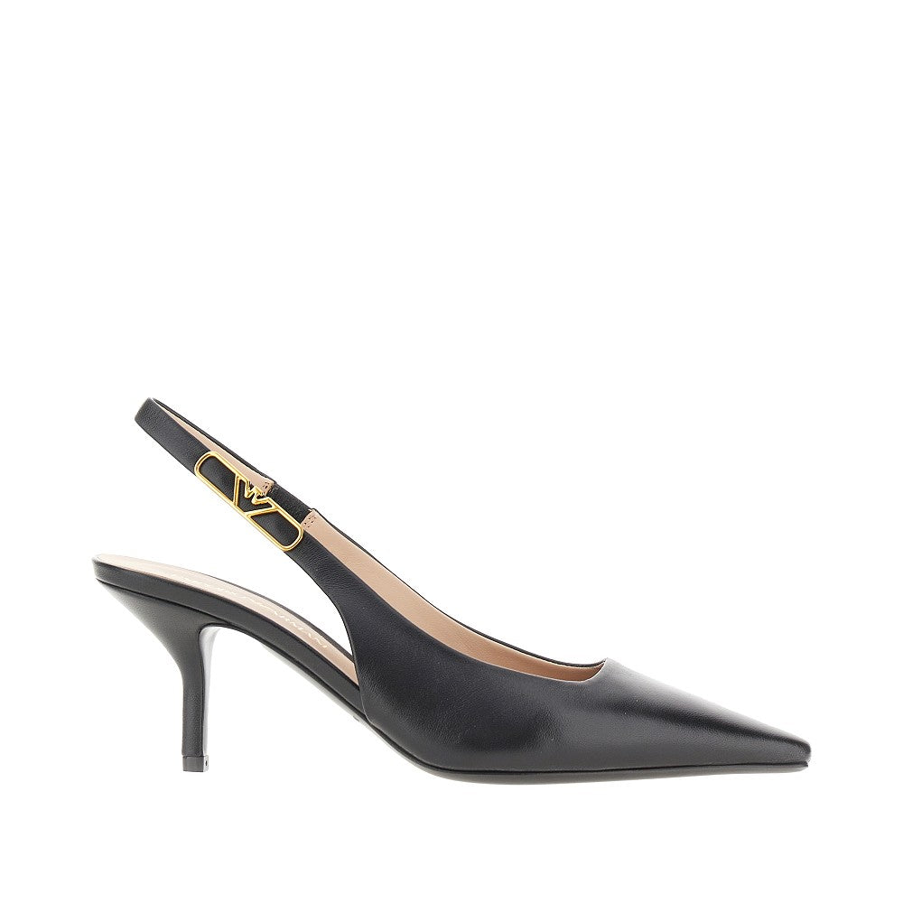 EMPORIO ARMANI 36 nappa leather slingback pumps