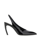 THE ATTICO 40 viper faux patent leather slingback