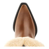 azelan leather and shearling boots