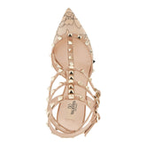 VALENTINO GARAVANI 37 lace and suede leather rockstud pump