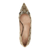 GUCCI 36+ gg fabric pumps with horsebit detail