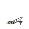 crochet fabric slingback pumps