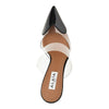 pvc and leather le coeur wedge mules