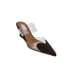 suede leather le coeur wedge mules