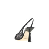 JIMMY CHOO 37 amita 85 lace slingback pumps