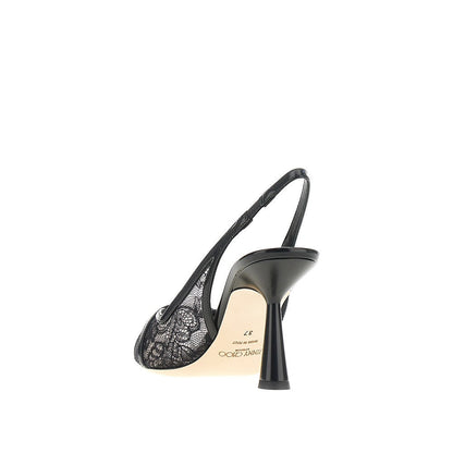 JIMMY CHOO 37 amita 85 lace slingback pumps