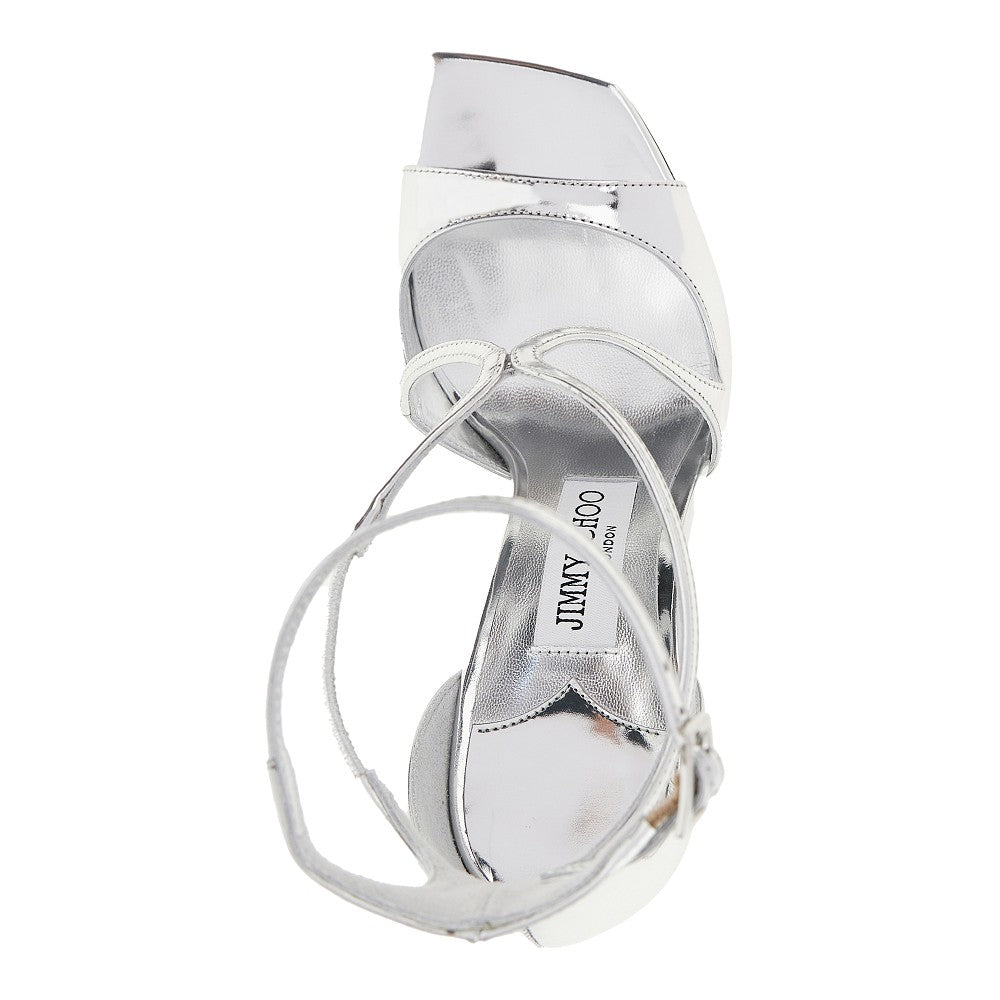azia 95 metallized leather sandals