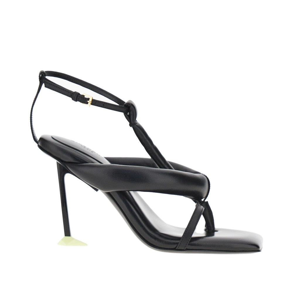 GIVENCHY 36 nappa leather sandals with boudoir heel