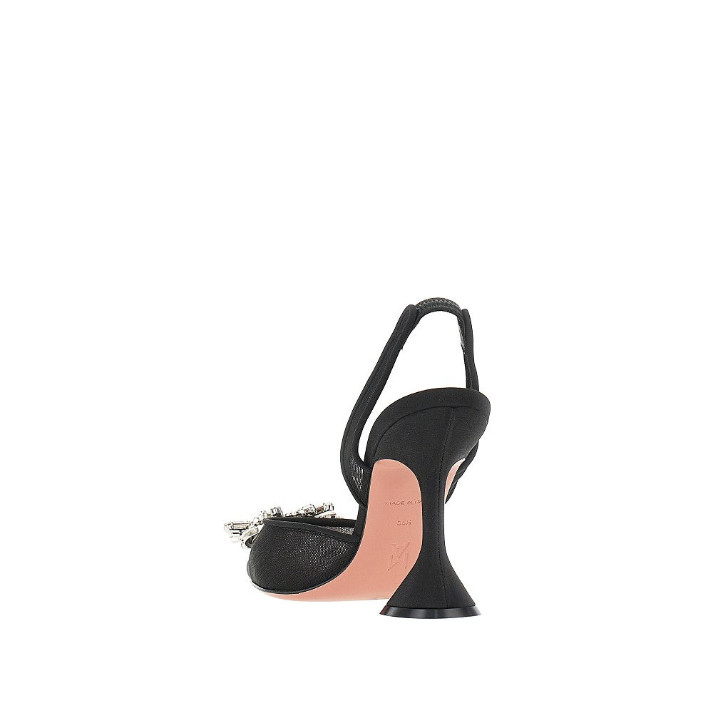 AMINA MUADDI 36+ begum sling mesh slingback pumps