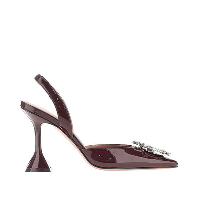 begum sling patent leather slingback pumps