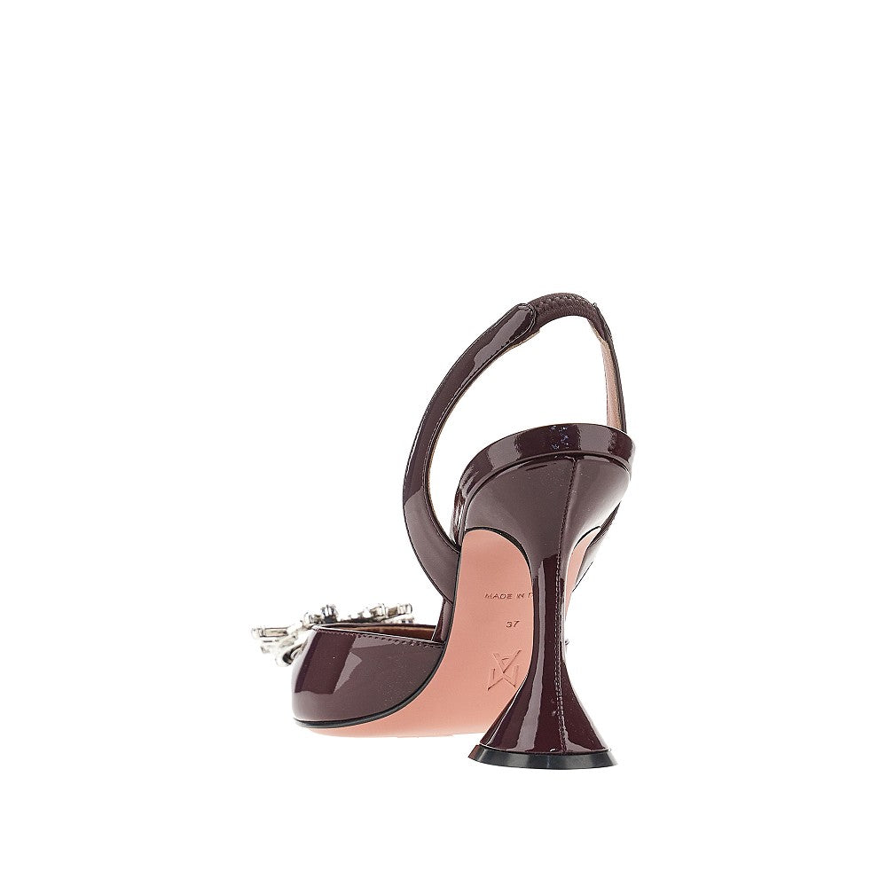 begum sling patent leather slingback pumps