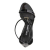 patent leather sandals