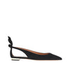 bow tie suede leather ballet flats