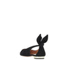 bow tie suede leather ballet flats