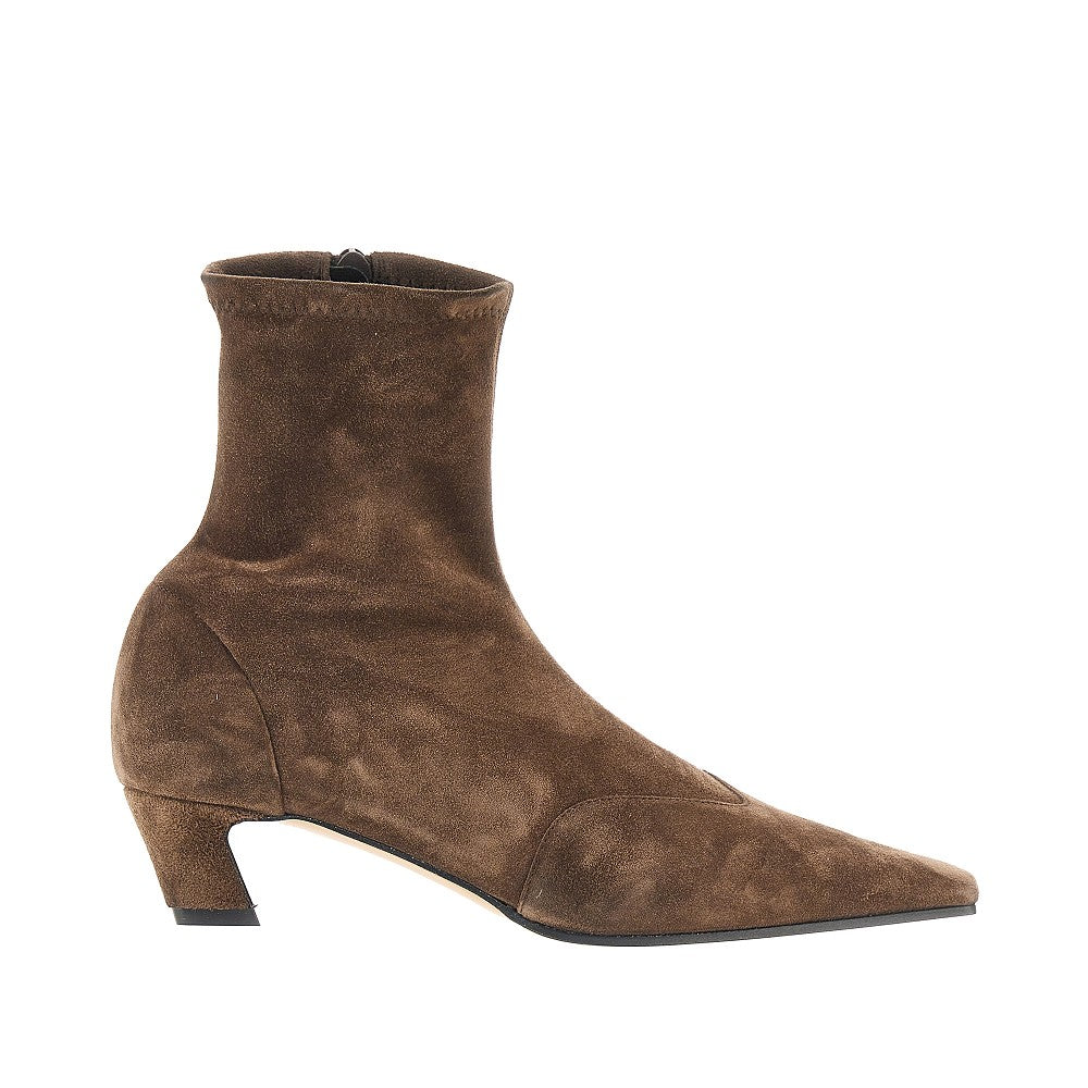 KHAITE 36 stretch suede leather nevada boots