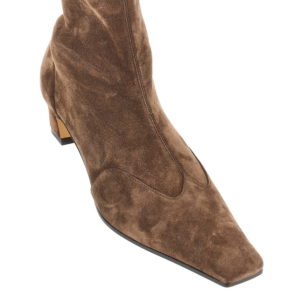 stretch suede leather nevada boots