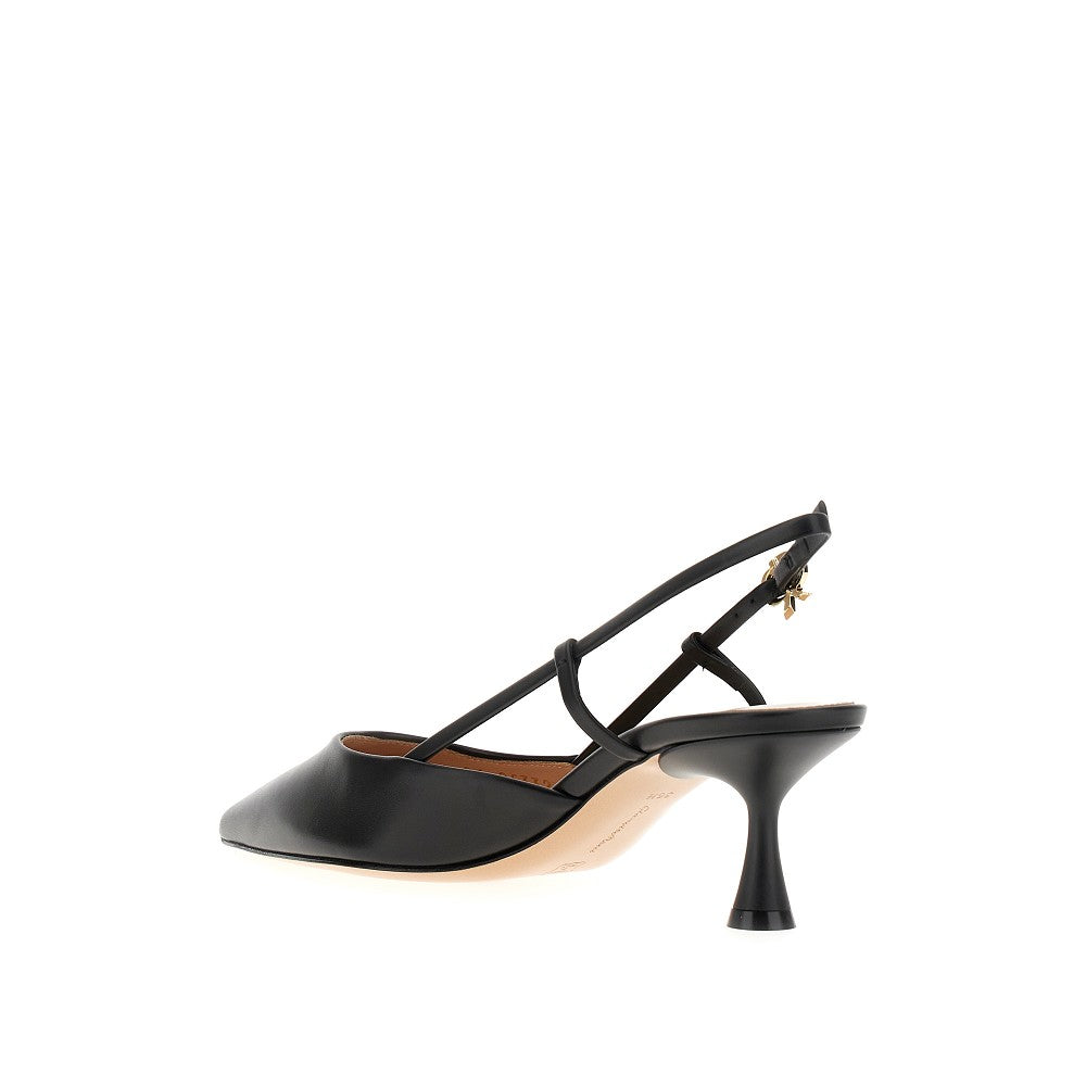 GIANVITO ROSSI 36 leather ascent 55 slingback pumps