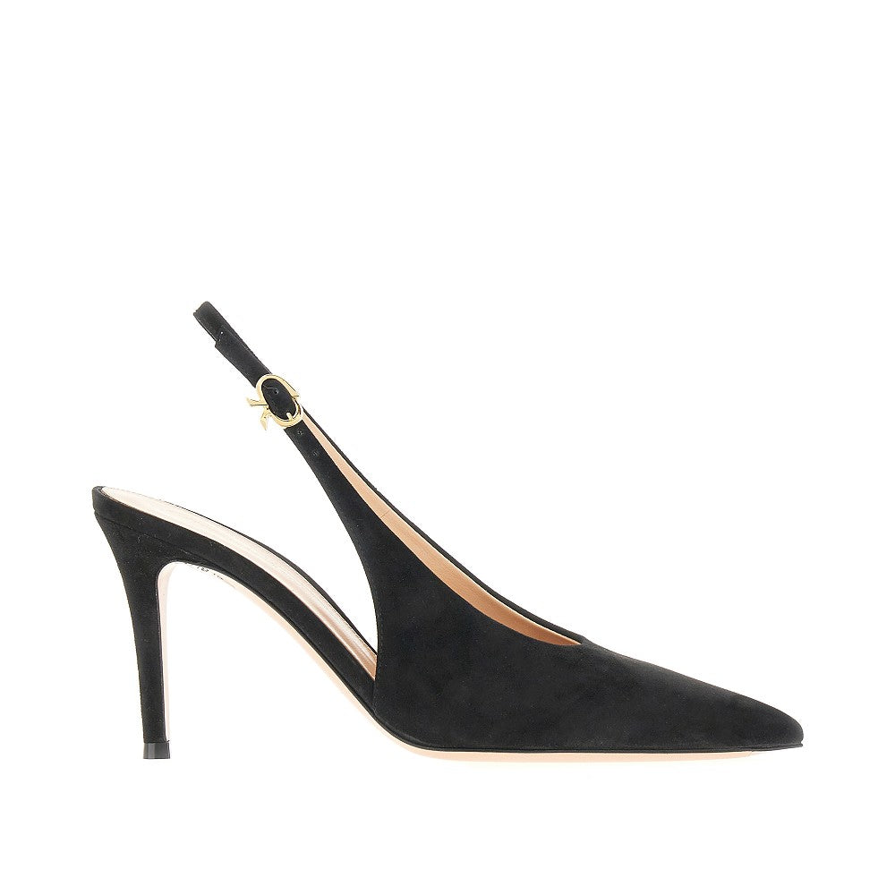 robbie suede leather slingback pumps