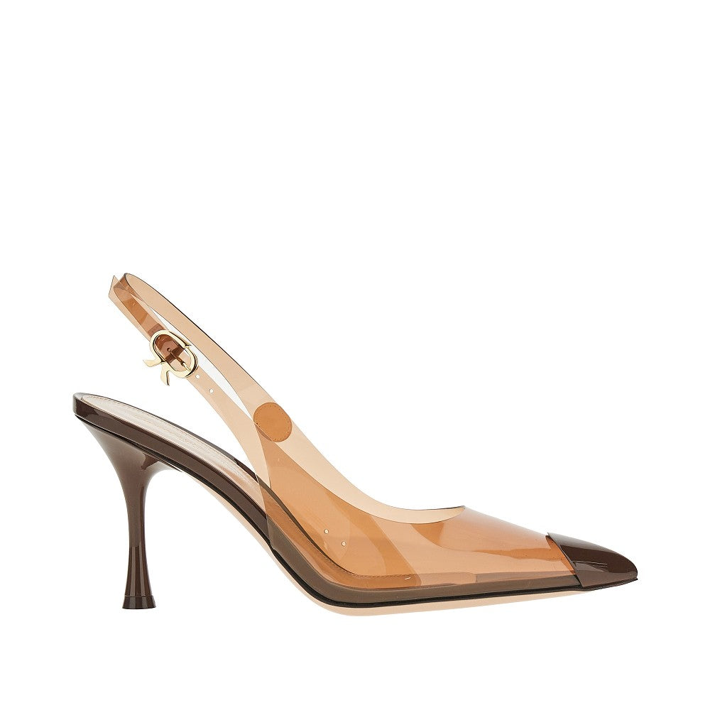 GIANVITO ROSSI 36 diana plexi slingback pumps