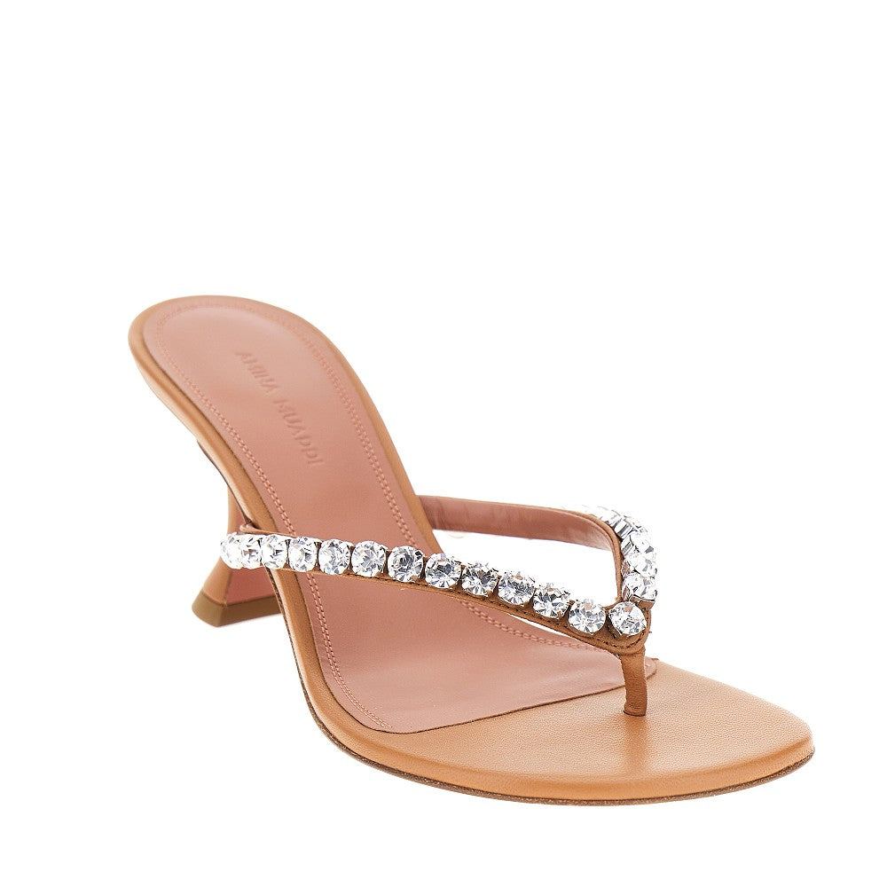 AMINA MUADDI 36 gigi nappa leather heeled thongs