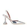 holli metallized leather slingback pumps