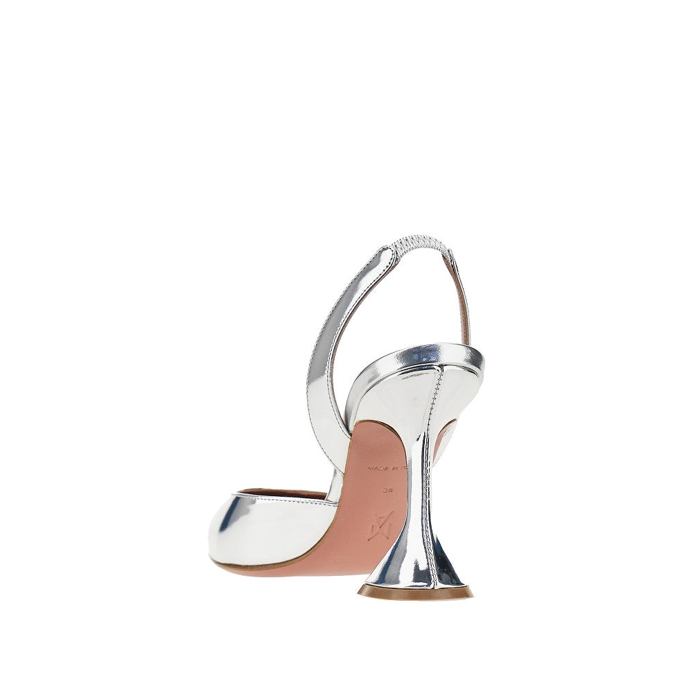 holli metallized leather slingback pumps