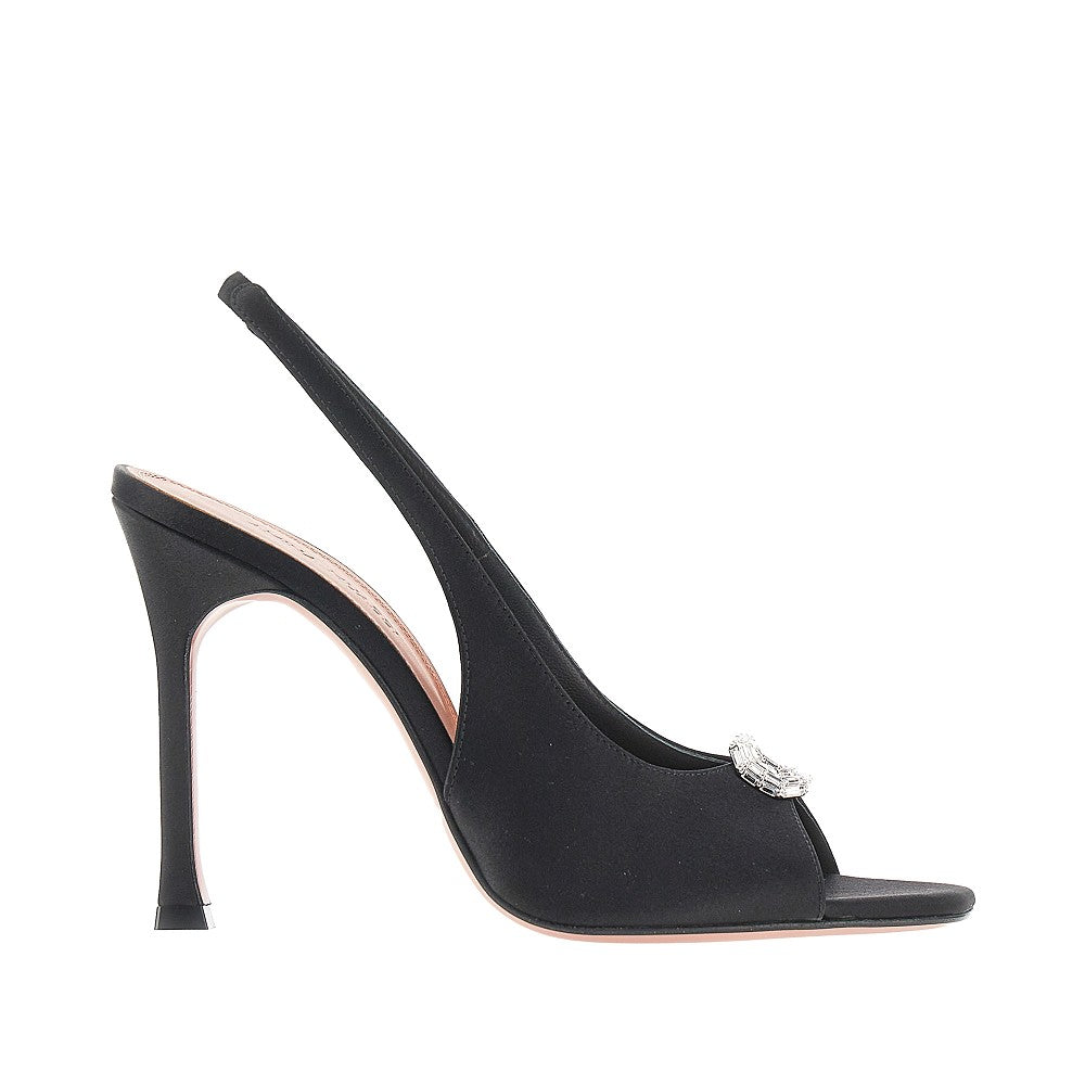 AMINA MUADDI 36+ mini camelia satin slingback pumps