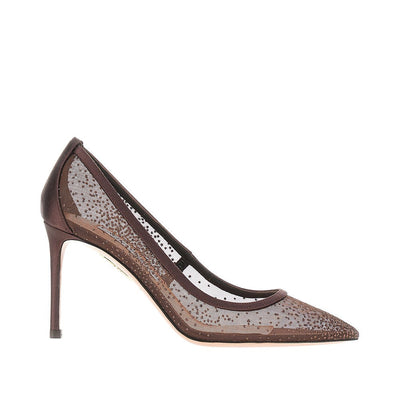 nude mesh pumps