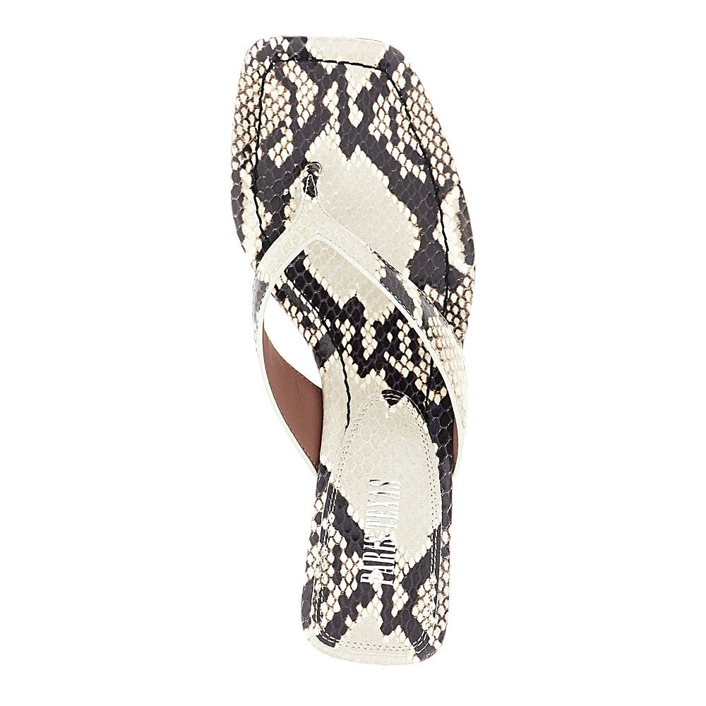 python-print leather portofino mules