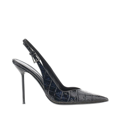 croco-embossed leather lidia slingback pump