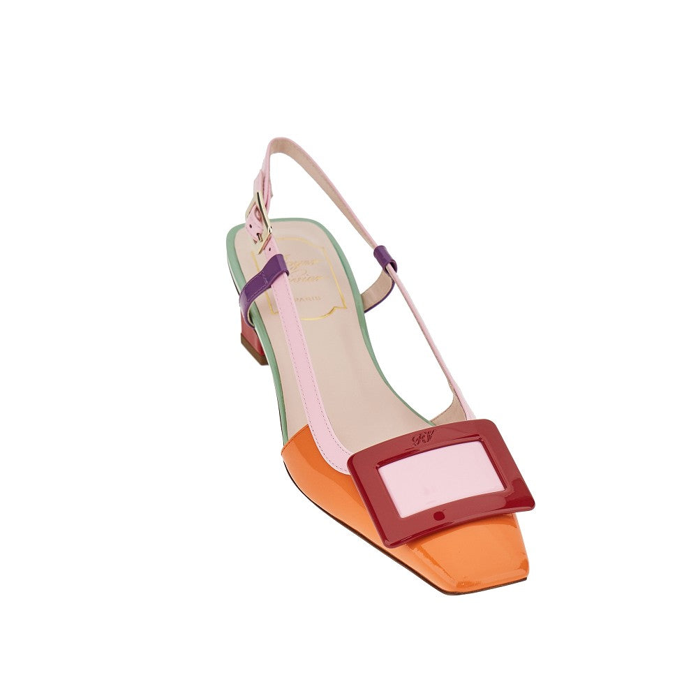 belle vivier multicoloured slingback pumps