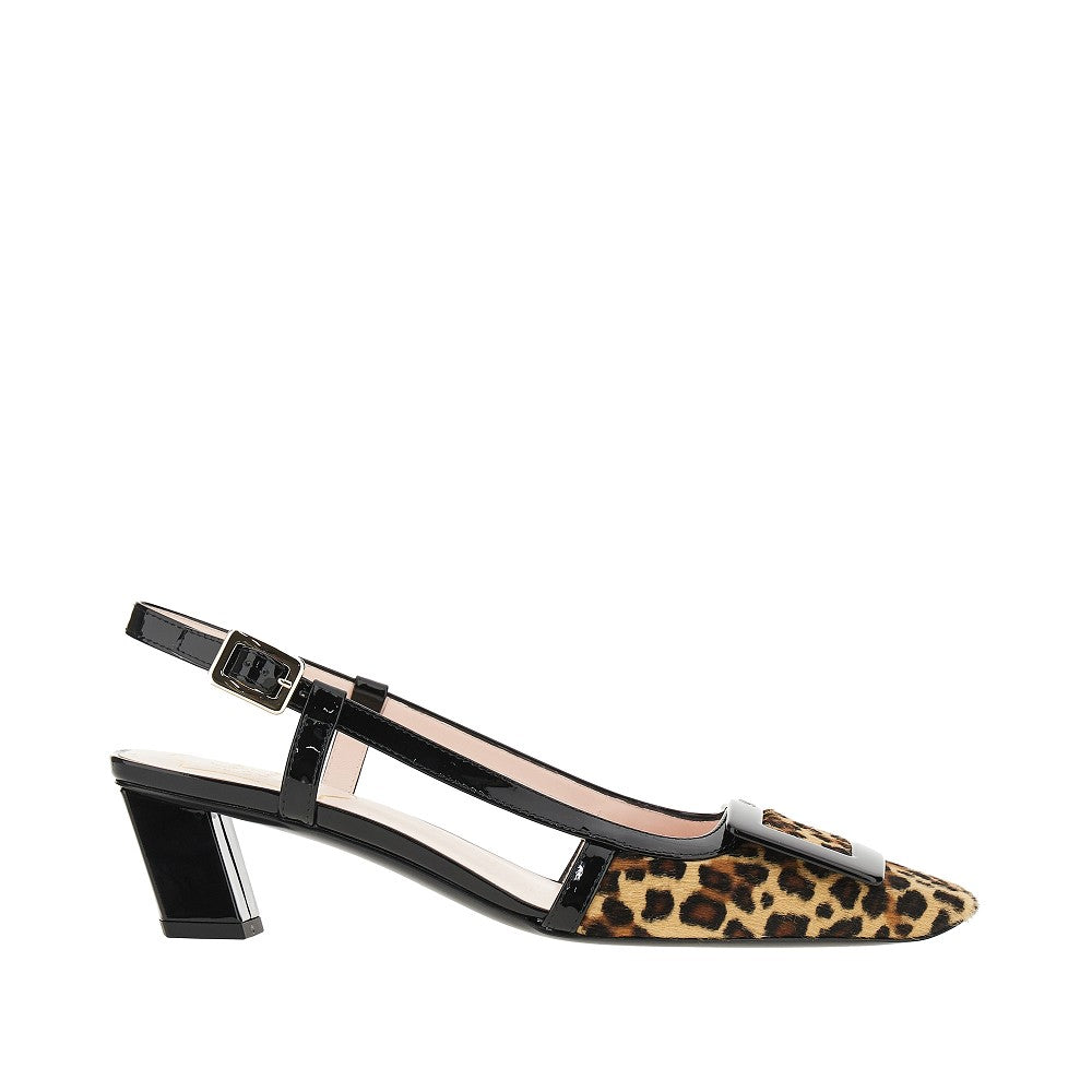 ROGER VIVIER 36+ belle vivier calf-hair slingback pumps