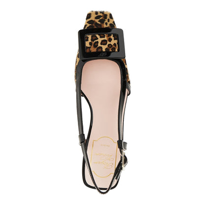 ROGER VIVIER 36+ belle vivier calf-hair slingback pumps