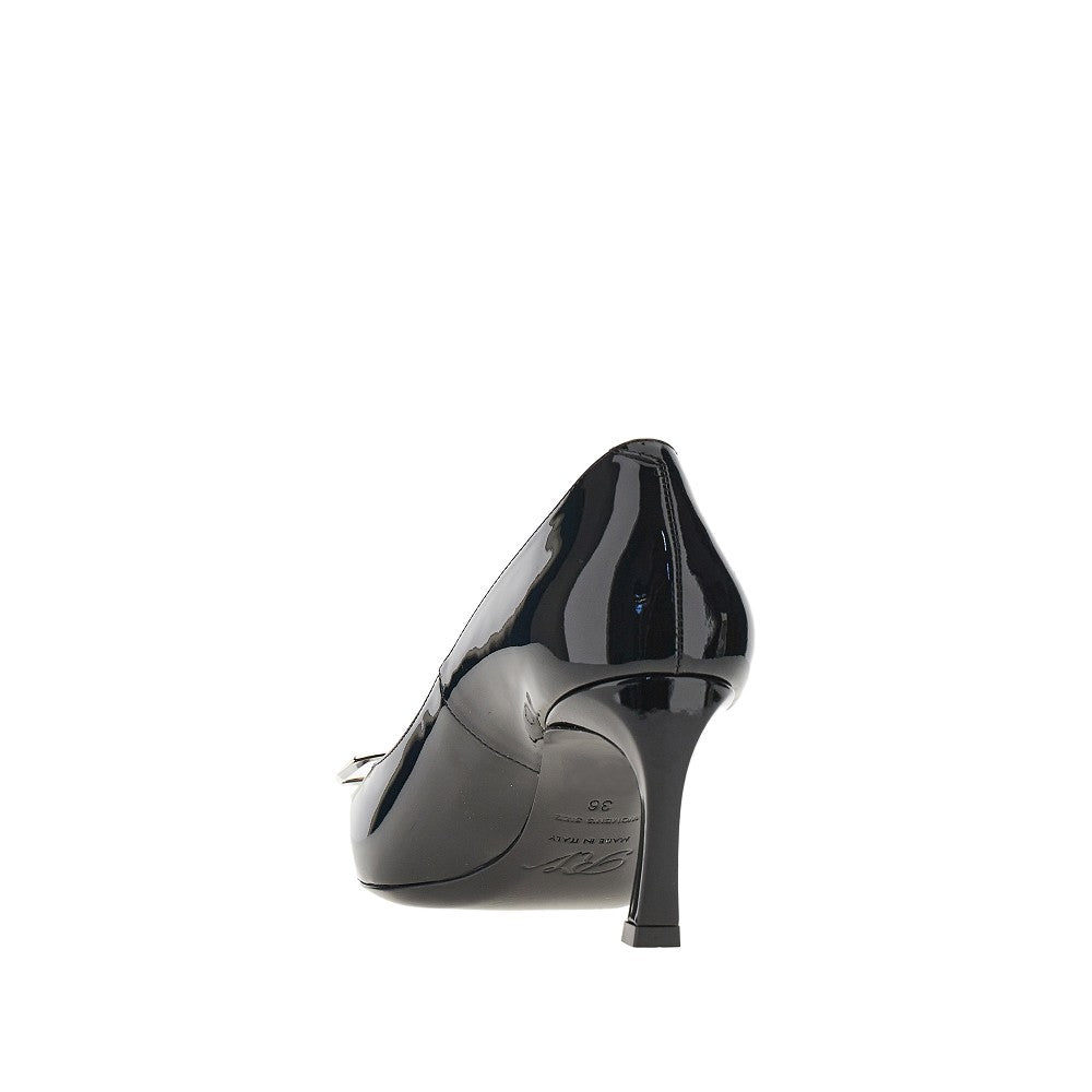 patent leather belle vivier trompette pumps