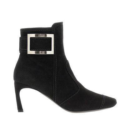 ROGER VIVIER 40 suede leather trompette boots