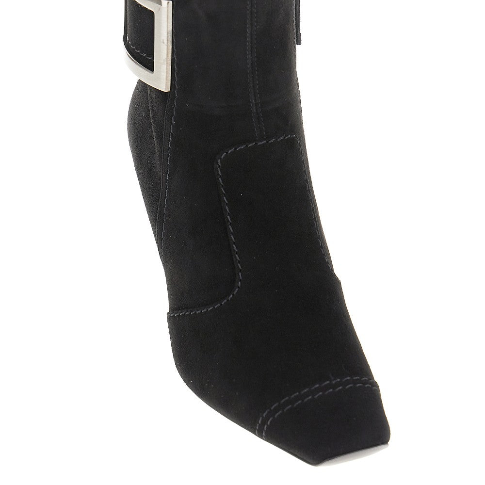ROGER VIVIER 40 suede leather trompette boots