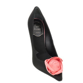 ROGER VIVIER 40 epine rose satin pumps