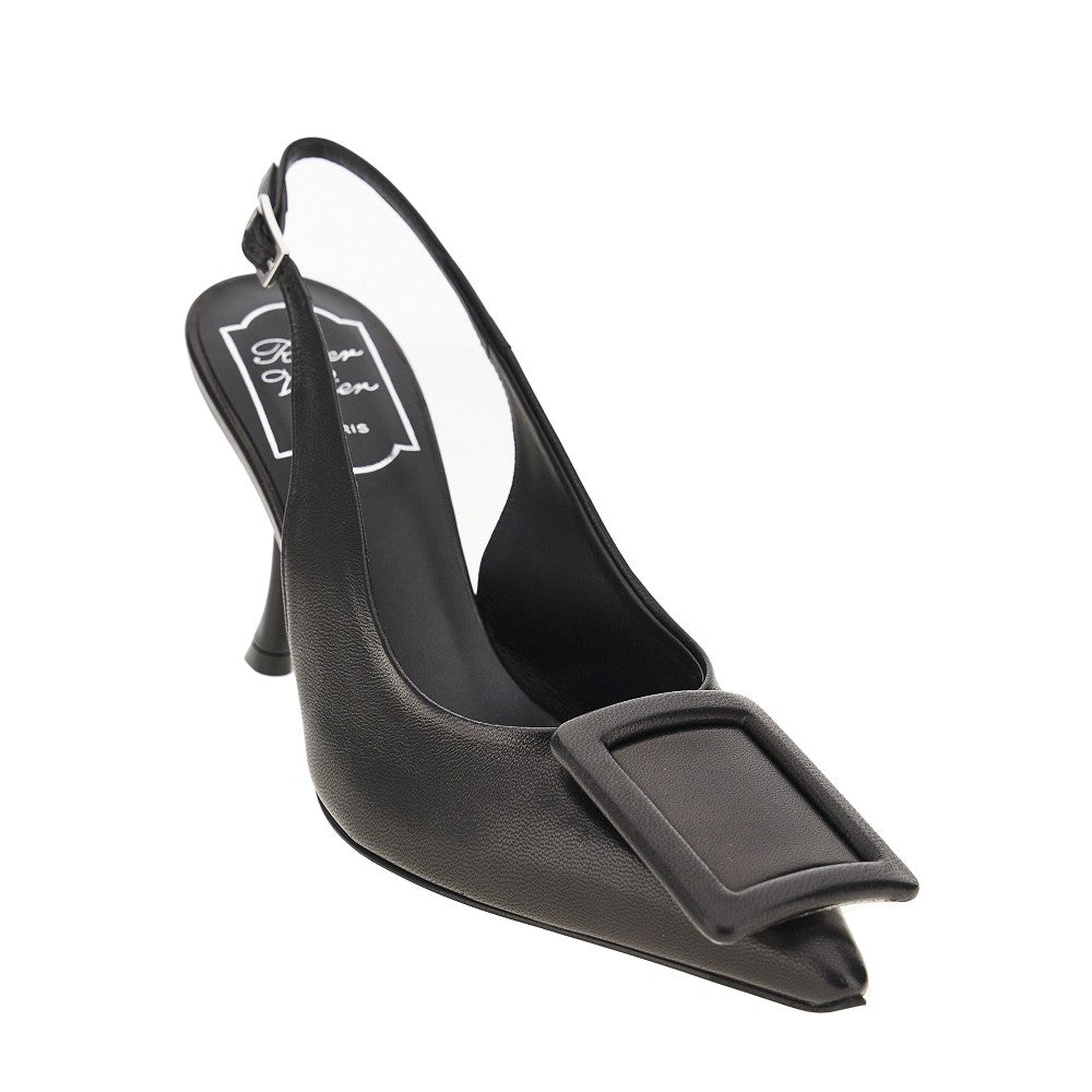 ROGER VIVIER 36 viv in the city nappa leather slingback