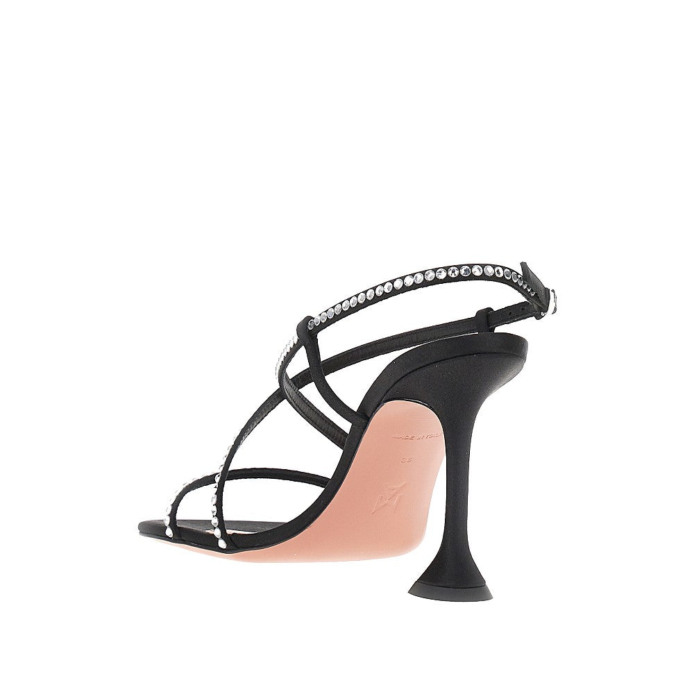 satin sally sandals with crystals
