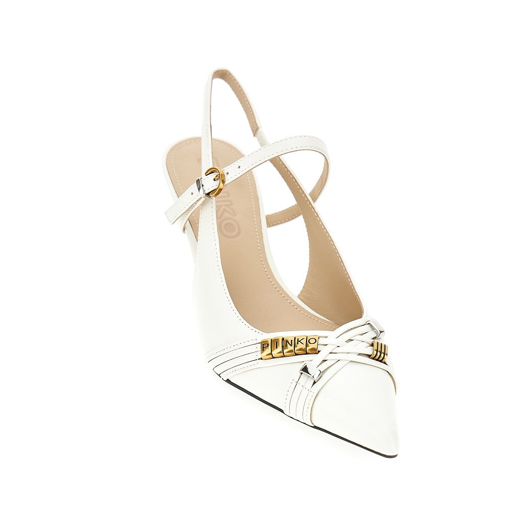 nappa leather slingback pumps with charms