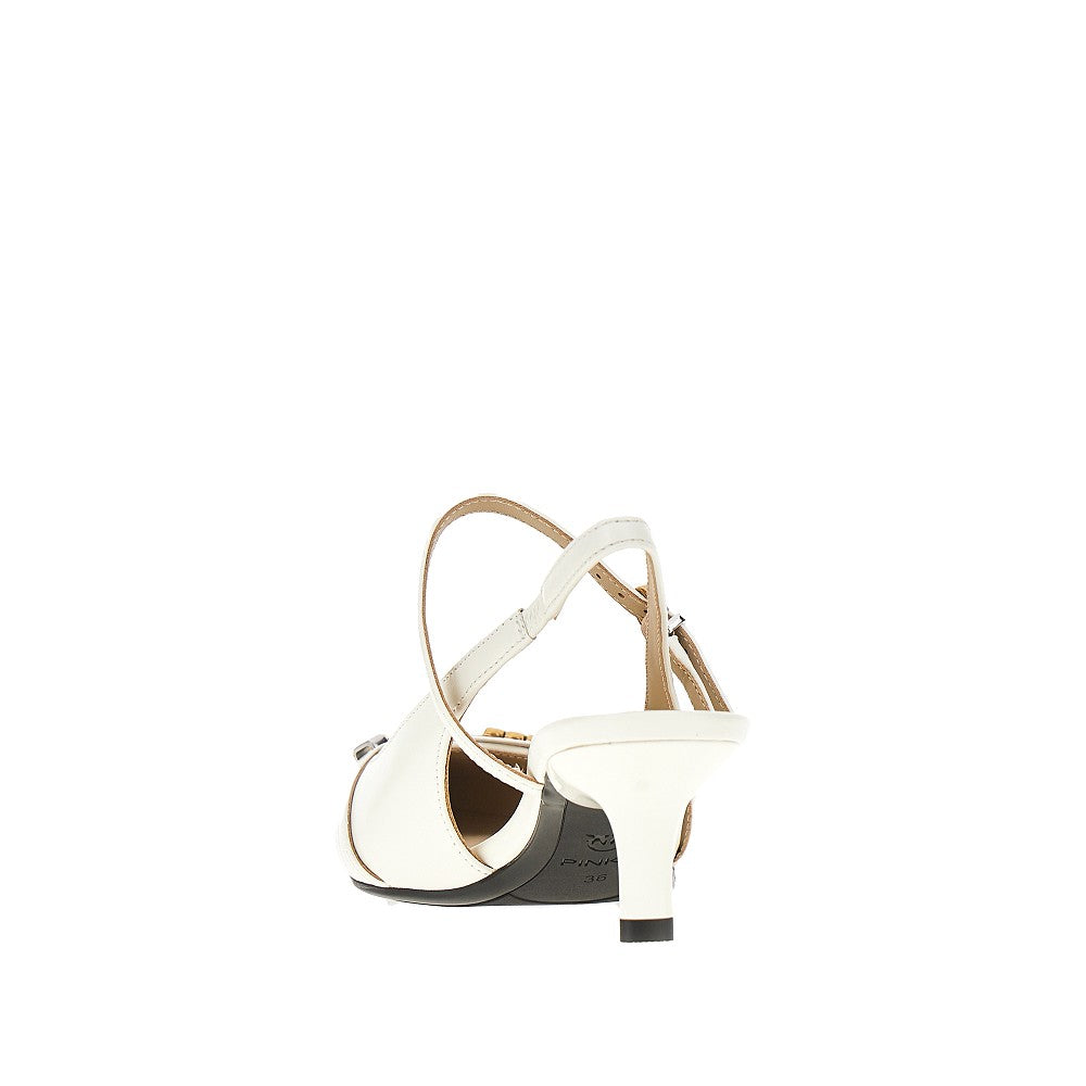 nappa leather slingback pumps with charms