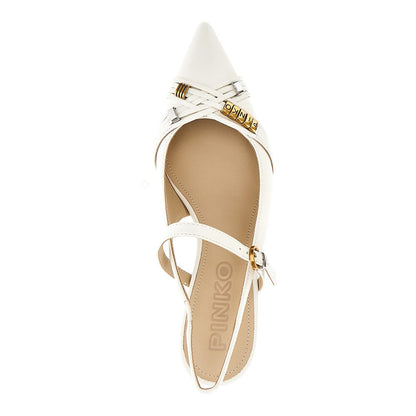 PINKO 36 nappa leather slingback pumps with charms