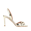 tati metallized leather sandals
