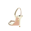 tati metallized leather sandals
