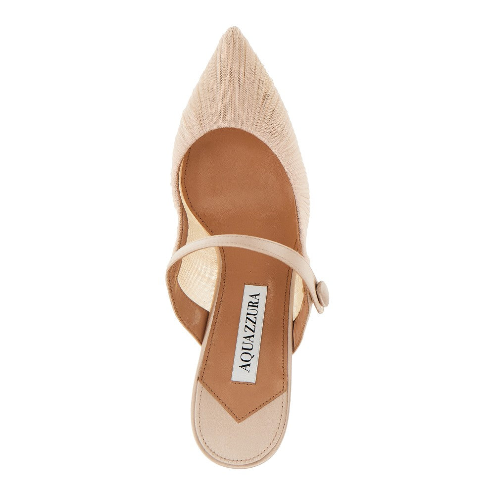 AQUAZZURA 36 voile tulle mules