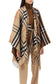 Contrast Check wool and cashmere Poncho