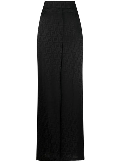 Fendi Ff Motif Silk Trousers